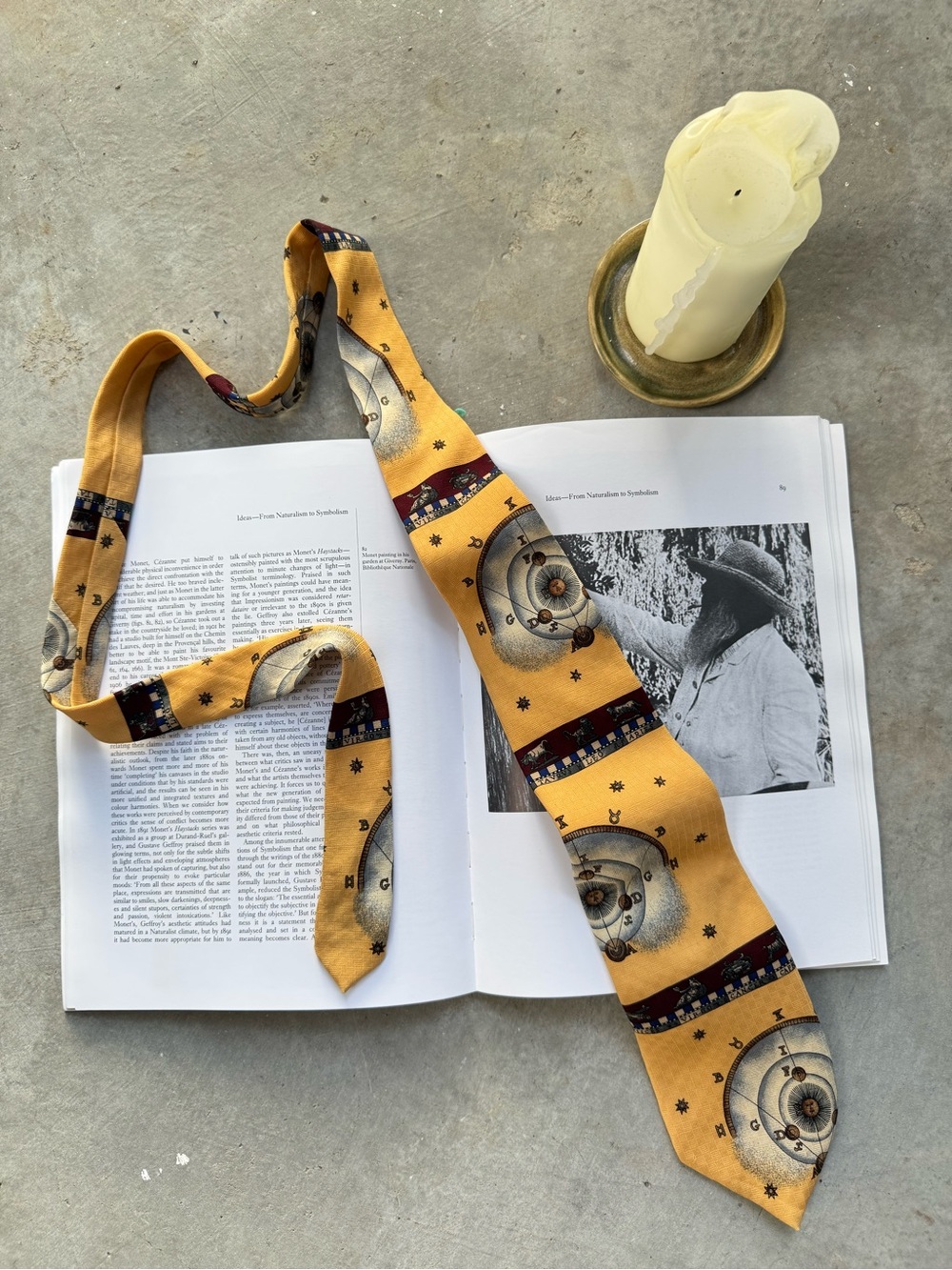 Vintage 90s Astrology Horoscope necktie for The Metropolitan Museum of Art
